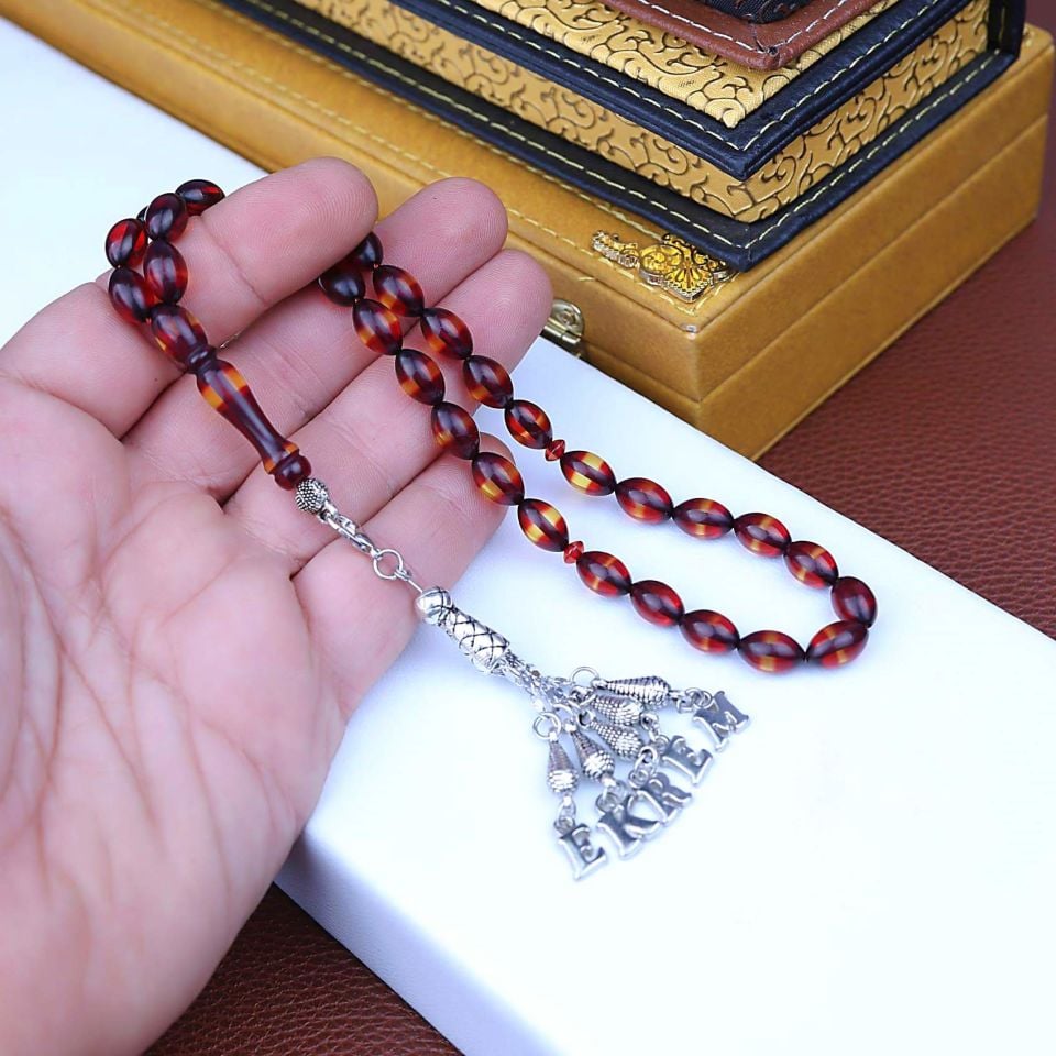 ÜÇ BOYUTLU SÜRMELİ İSİM PÜSKÜLLÜ TASARIM TESPİH