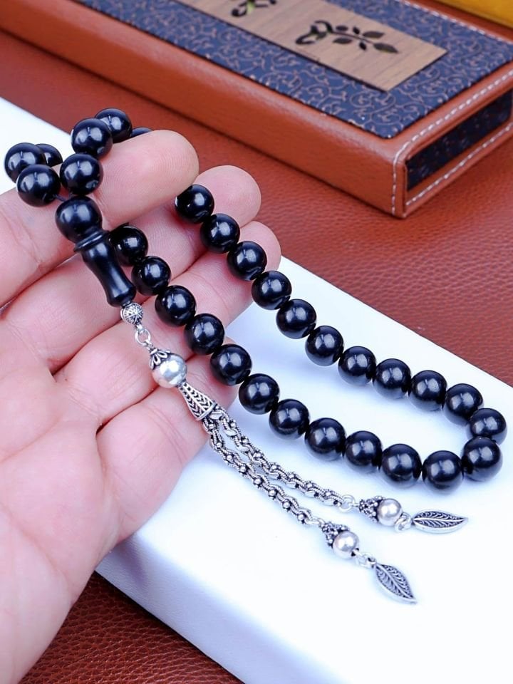 OLTU TAŞI KİŞİYE ÖZEL GÜMÜŞ PÜSKÜLLÜ TASARIM TESPİH