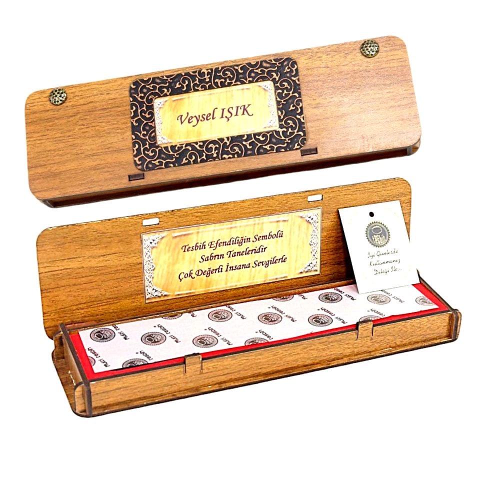 FİRUZE DOĞALTAŞ KİŞİYE ÖZEL  İSİMLİ GÜMÜŞ  PÜSKÜLLÜ TESPİH