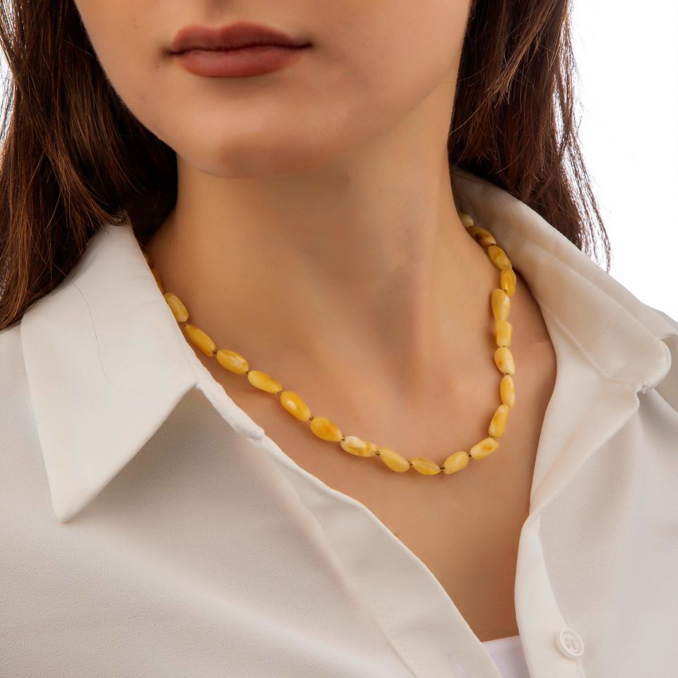 ORİJİNAL DAMLA KEHRİBAR KOLYE