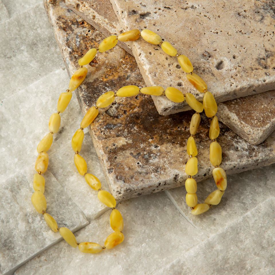 ORİJİNAL DAMLA KEHRİBAR KOLYE