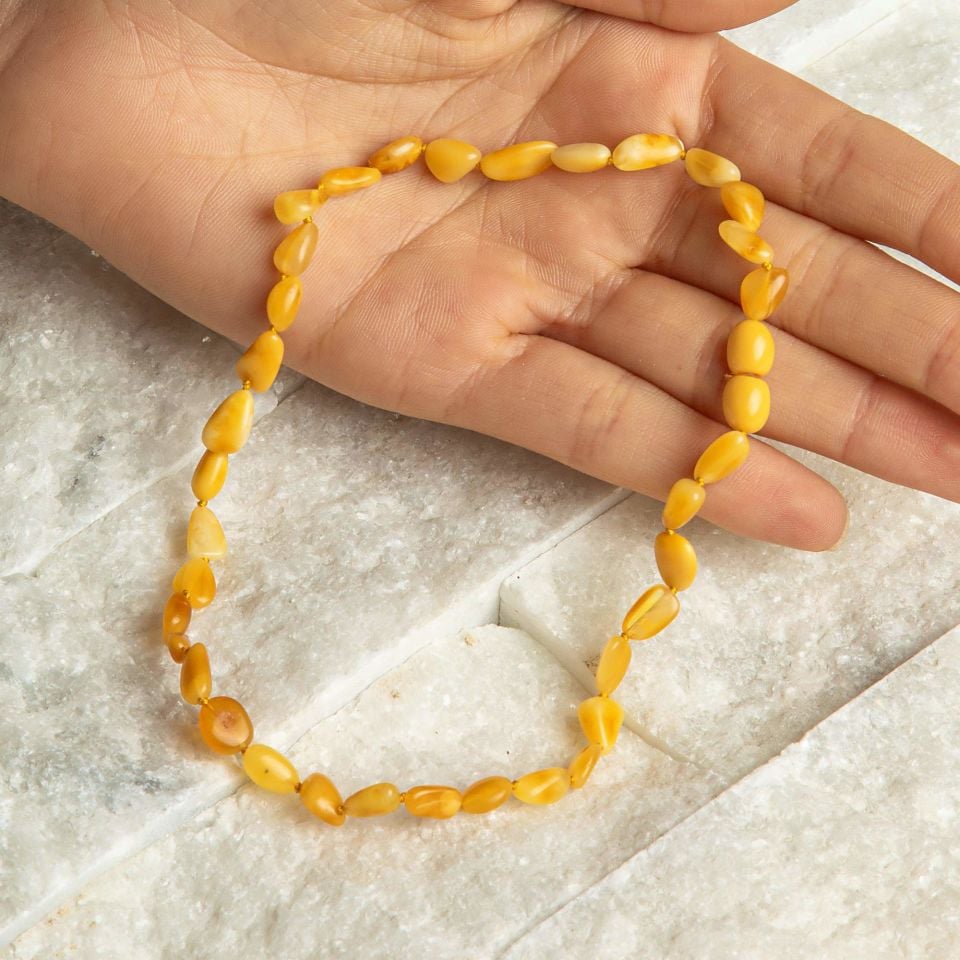 ORİJİNAL DAMLA KEHRİBAR ÇOCUK KOLYESİ