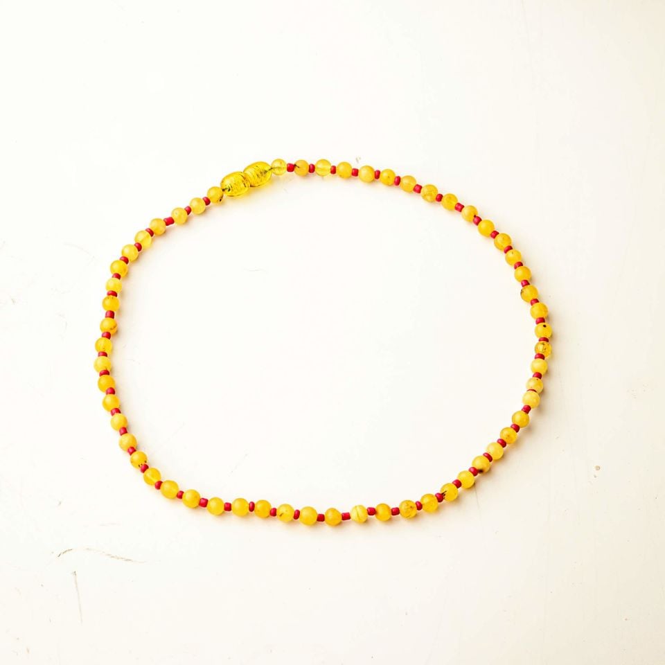 ORİJİNAL DAMLA KEHRİBAR ÇOCUK KOLYESİ