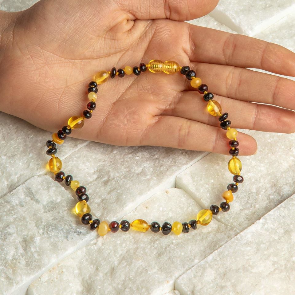 ORİJİNAL DAMLA KEHRİBAR ÇOCUK KOLYESİ