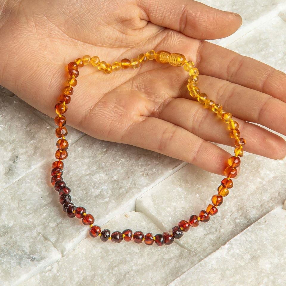 ORİJİNAL DAMLA KEHRİBAR ÇOCUK KOLYESİ