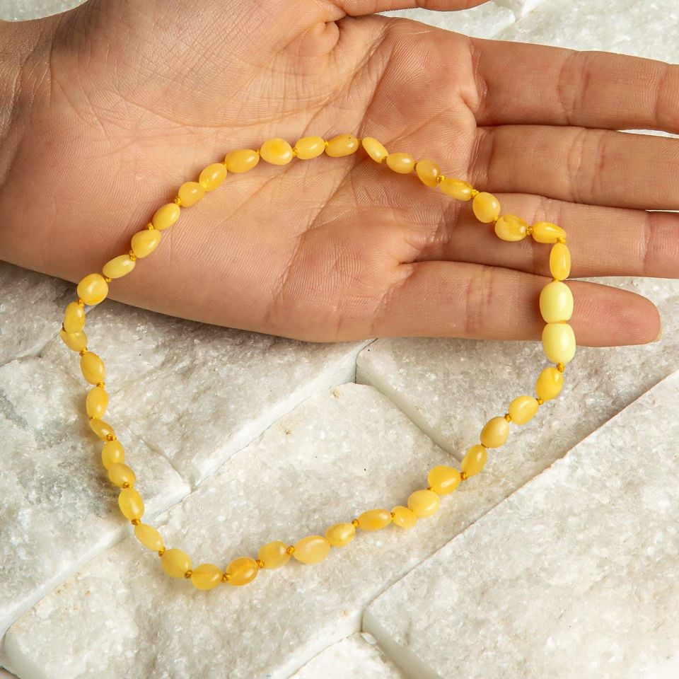 ORİJİNAL DAMLA KEHRİBAR ÇOCUK KOLYESİ