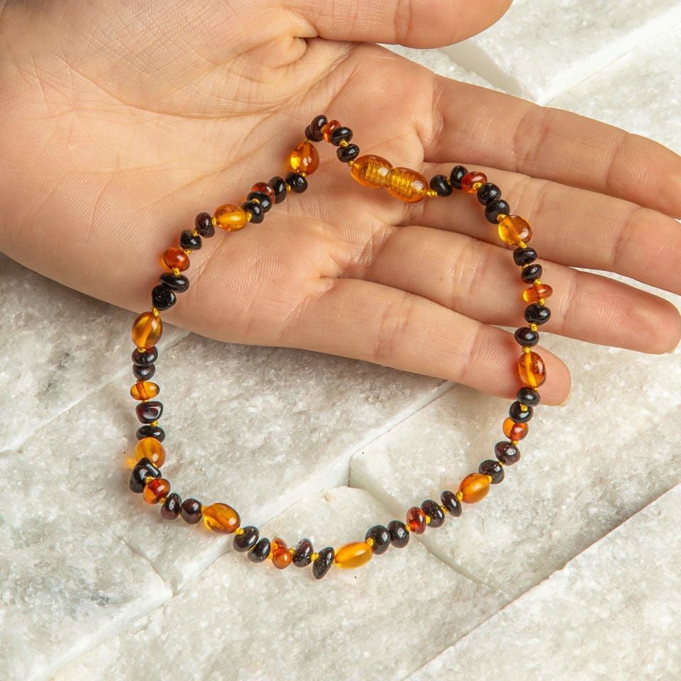 ORİJİNAL DAMLA KEHRİBAR ÇOCUK KOLYESİ