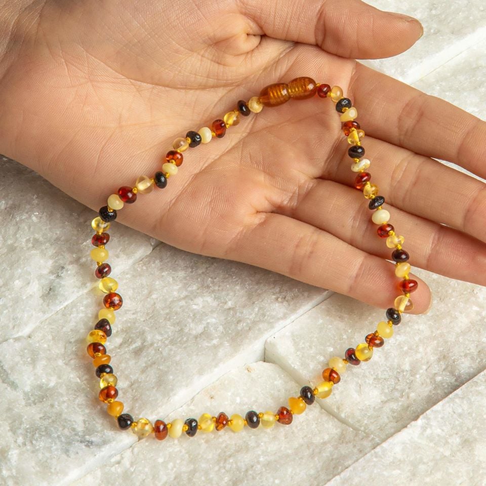 ORİJİNAL DAMLA KEHRİBAR ÇOCUK KOLYESİ