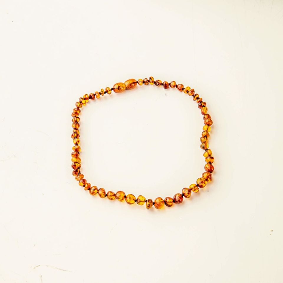 ORİJİNAL DAMLA KEHRİBAR ÇOCUK KOLYESİ