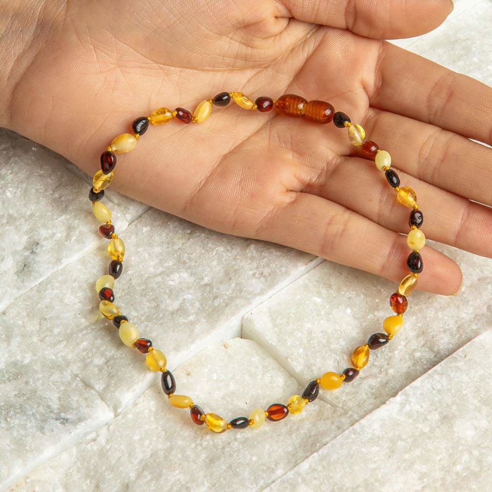 ORİJİNAL DAMLA KEHRİBAR ÇOCUK KOLYESİ