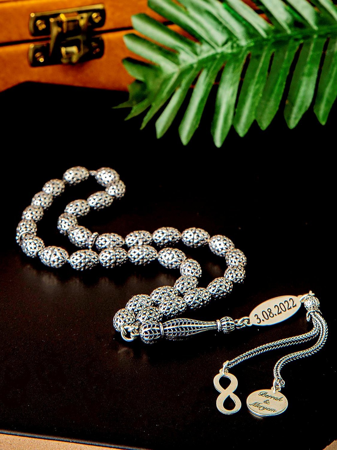 KİŞİYE ÖZEL İSİMLİ KOMPLE 925 AYAR GÜMÜŞ TESPİH