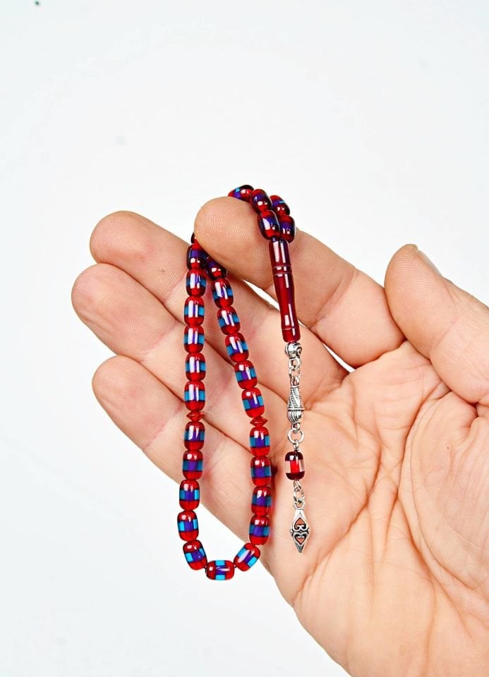 BİLEK BOY TS  SÜRMELİ GÜMÜŞ PÜSKÜLLÜ İSİME ÖZEL TESPİH