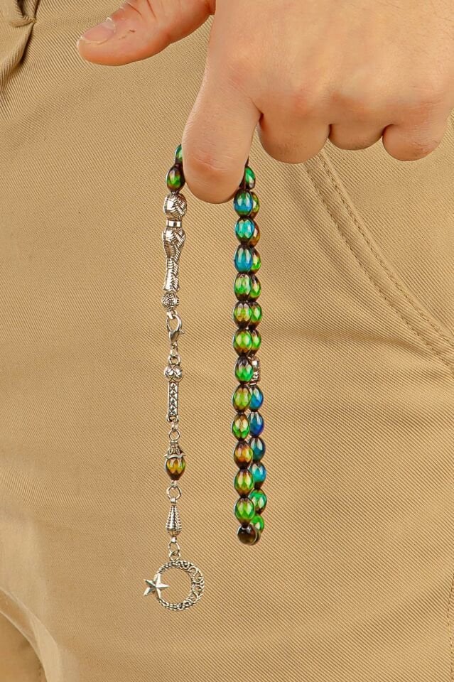 His taşı gümüş tasarım Multi Tespih