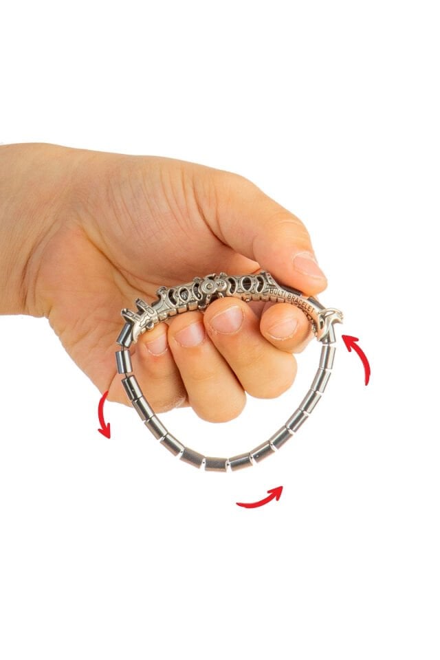 925 Ayar Gümüş Tasarım Hematit Doğaltaş Multi Tespih