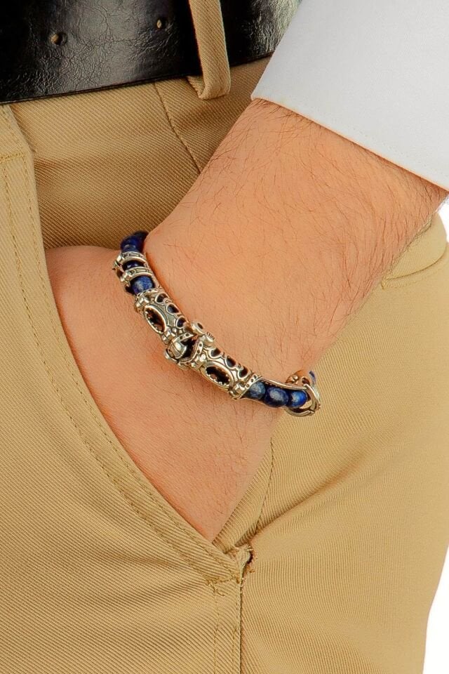 925 ayar gümüş tasarım lapis lazuli taşı Multi Tespih