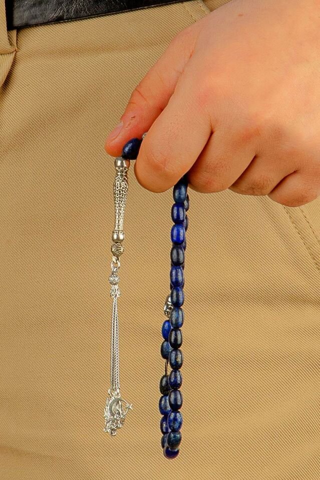 925 ayar gümüş tasarım lapis lazuli taşı Multi Tespih