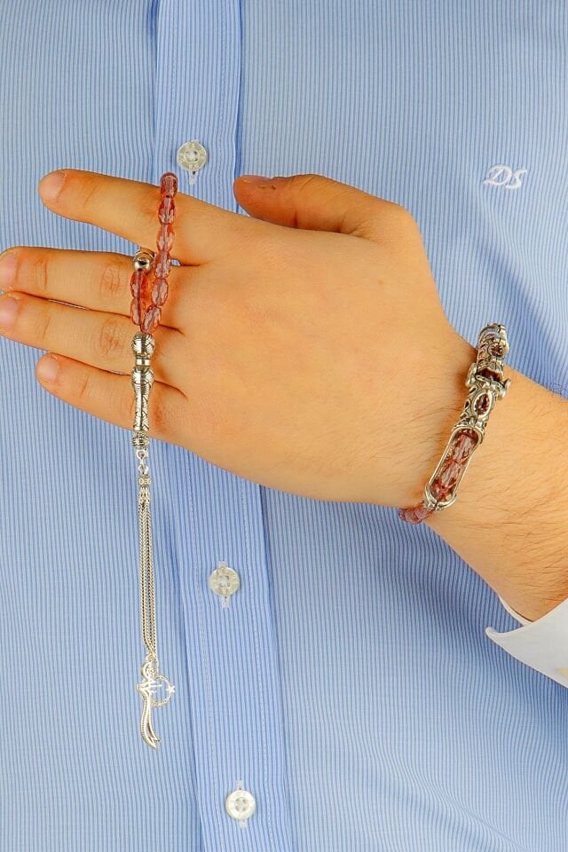 Zultanit Taşı Gümüş Tasarım Multi Tespih ( 7 Renk Değiştiren Orjinal Doğaltaş )