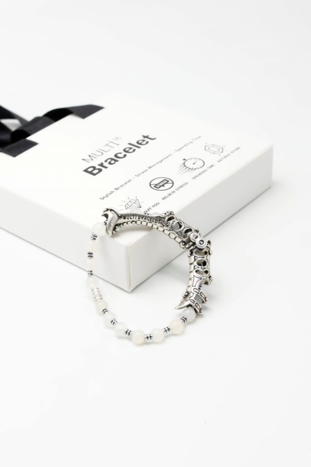 MultiFlex Pro 925 Ayar Gümüş Kuvars Doğaltaş Stres bilekliği