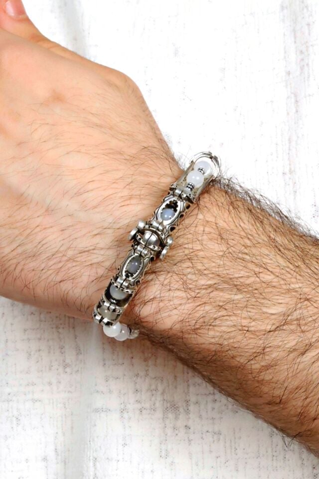 925 Ayar Gümüş MultiFlex Pro Kuvars Doğaltaş Stres bilekliği