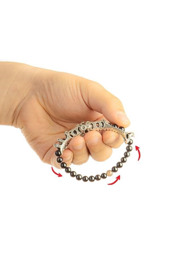 925 Ayar Gümüş MultiFlex Pro Akik Doğaltaş Stres Bilekliği