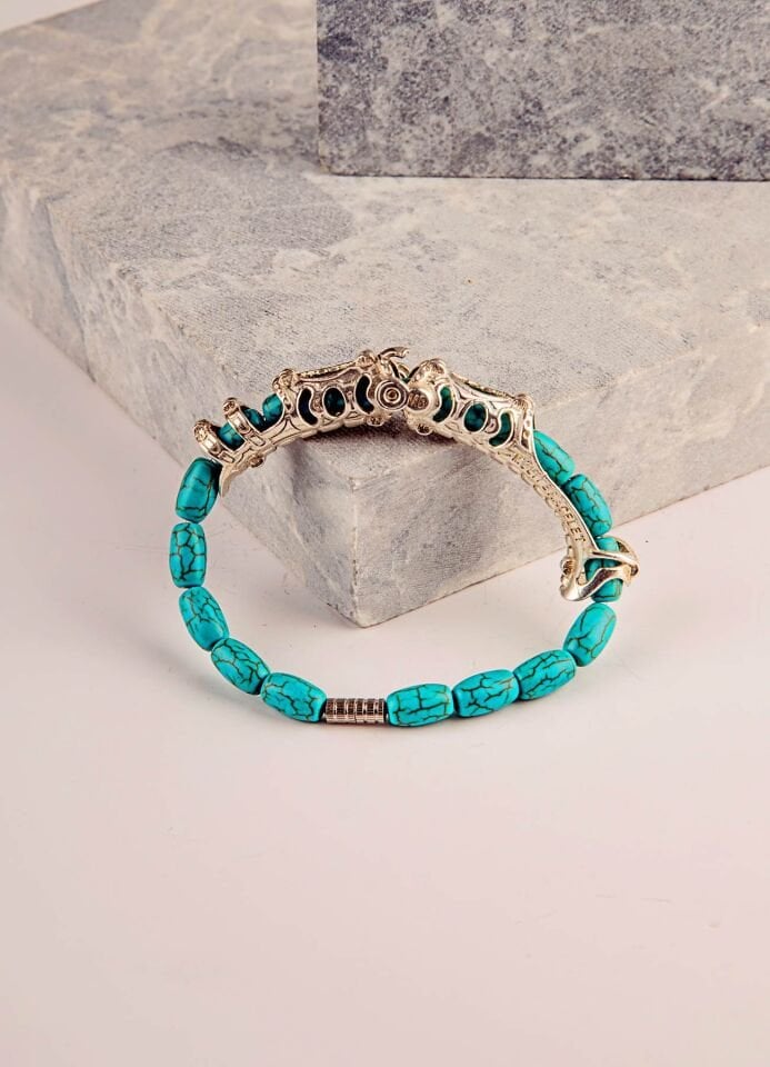 925 Ayar Gümüş MultiFlex Pro Firuze Doğaltaş Stres  bilekliği