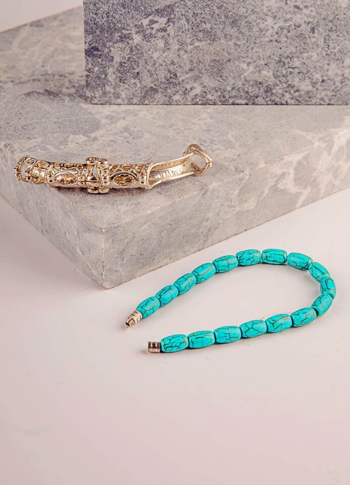 925 Ayar Gümüş MultiFlex Pro Firuze Doğaltaş Stres  bilekliği