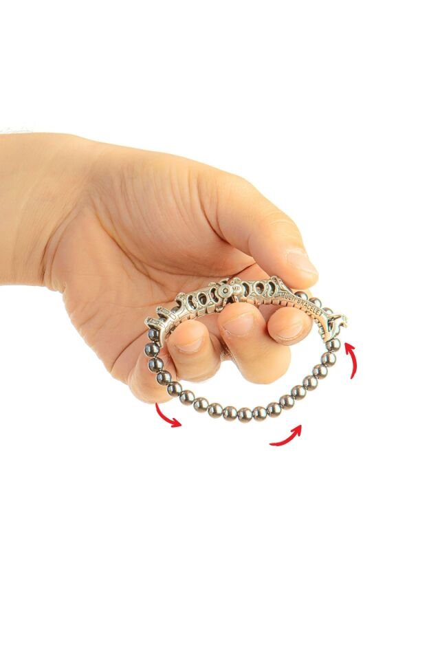 MultiFlex Pro 925 Ayar Gümüş Hematit Taşlı Stres Bilekliği