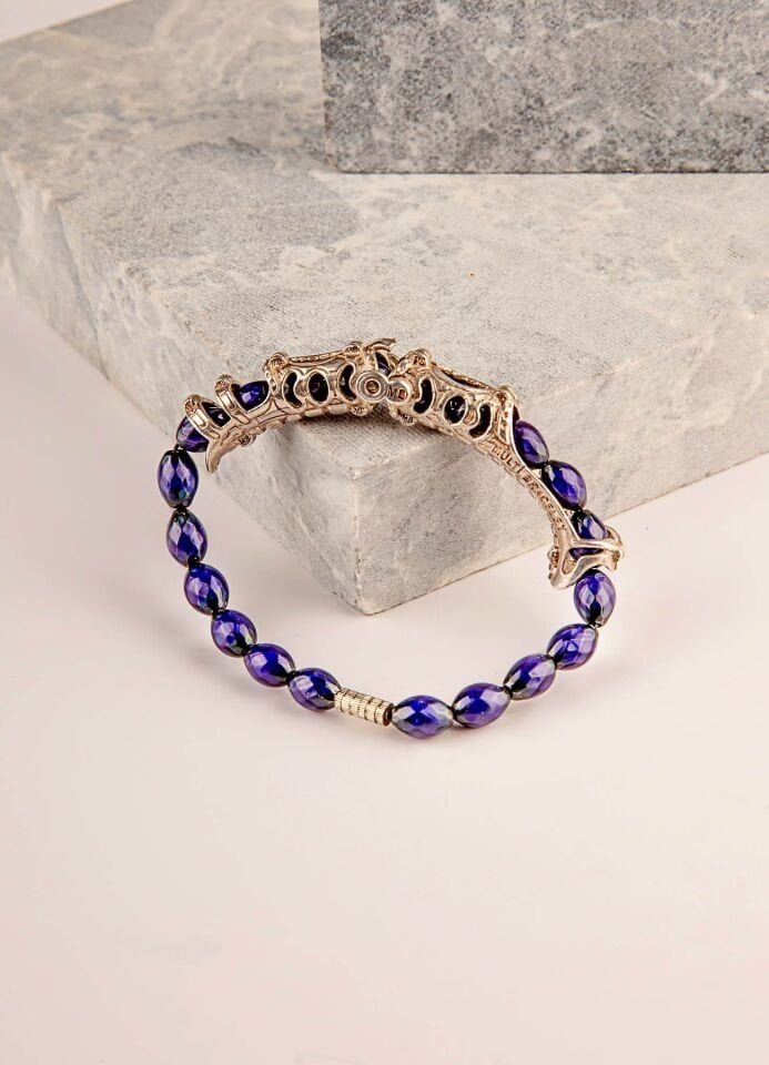 MultiFlex Pro 925 Ayar Gümüş His Taşı Stres Bilekliği