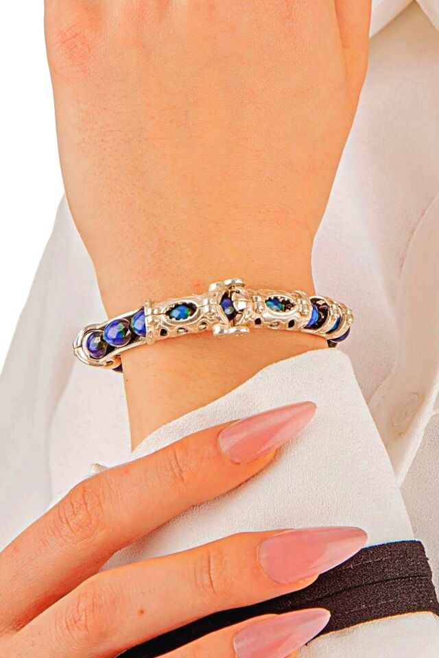 925 Ayar Gümüş MultiFlex Pro His Taşı Stres Bilekliği