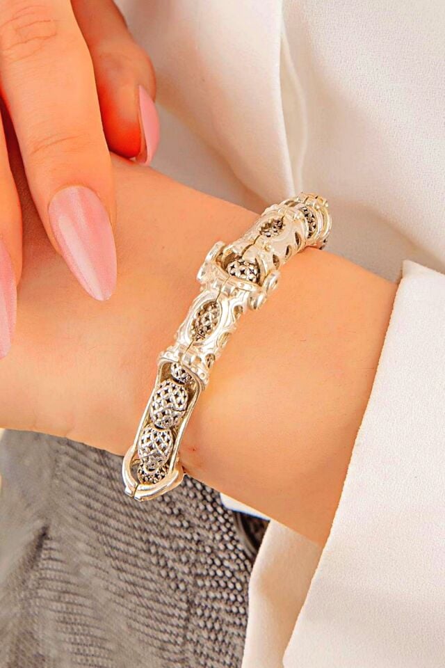 925 Ayar Gümüş MultiFlex Pro  Bileklik Ajur Model