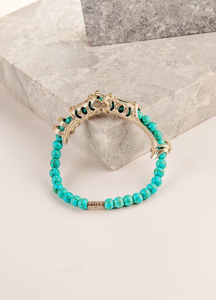 MultiFlex Pro 925 Ayar Gümüş Firuze Doğaltaş Stres Bilekliği