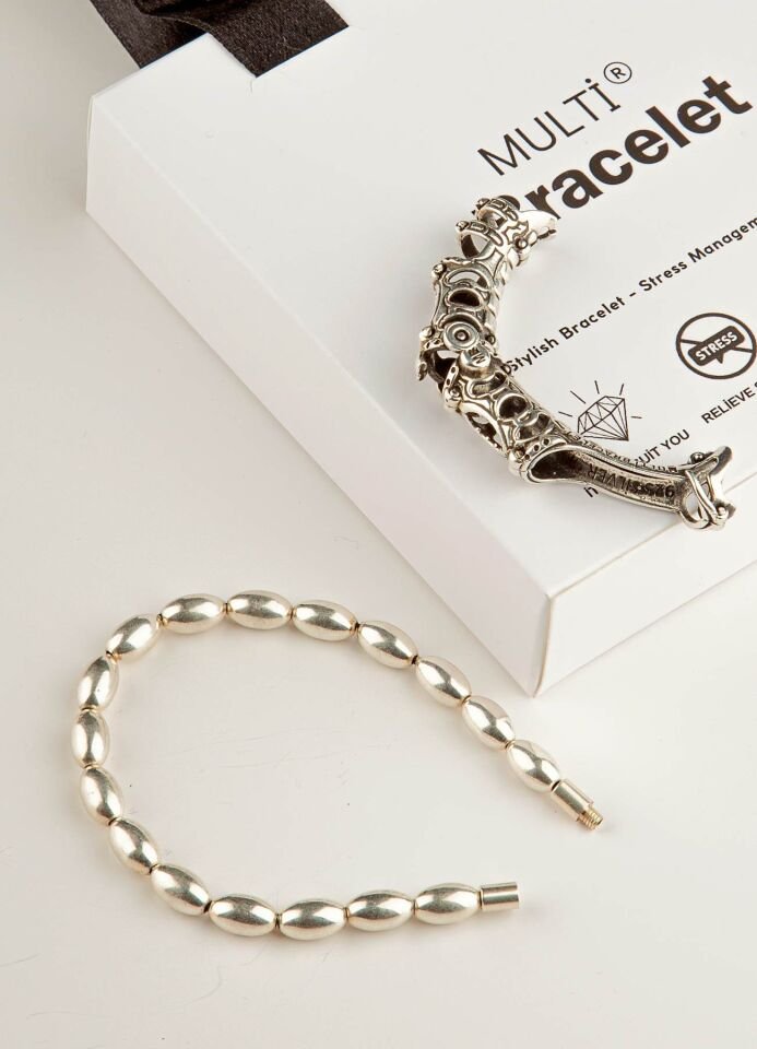 MultiFlex Pro 925 Ayar Gümüş Bileklik Arpa Kesim