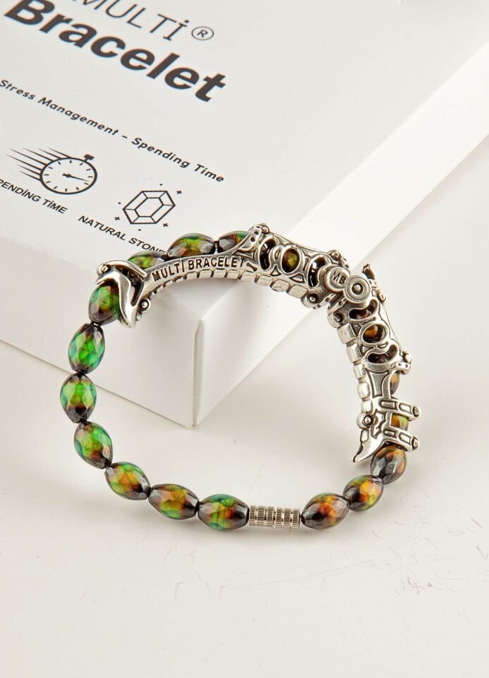 MultiFlex Pro 925 Ayar Gümüş His Taşı Motivasyon  Bilekliği