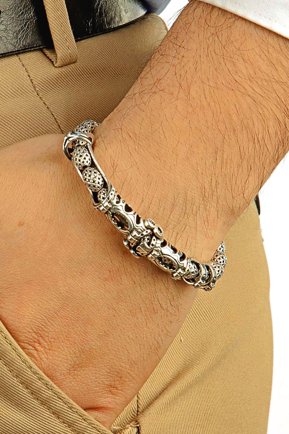 925 Ayar Gümüş MultiFlex pro  Bileklik Ajur Model