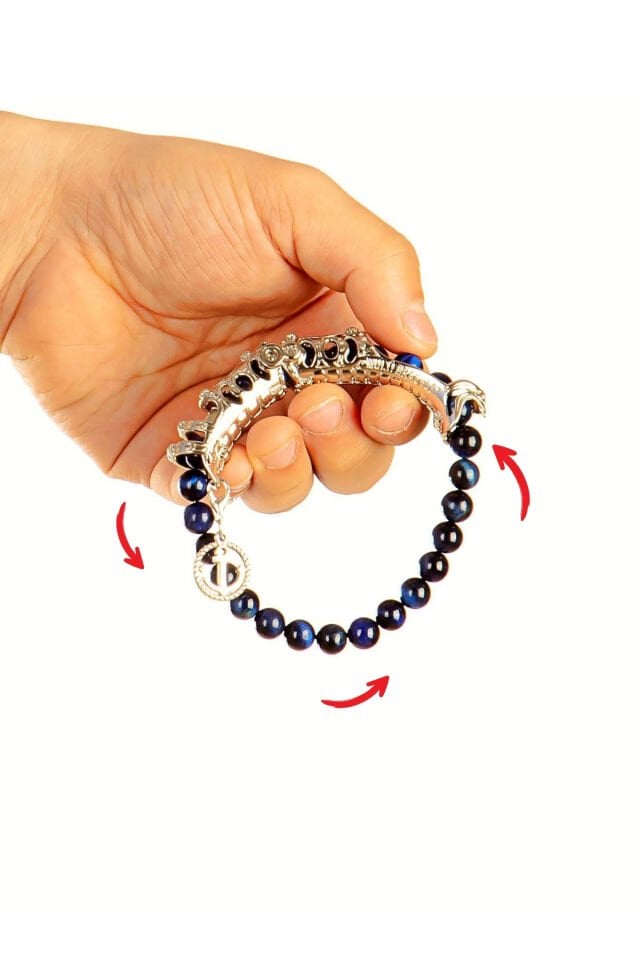 Lacivert Kaplangözü dogaltaş Multi Tespih