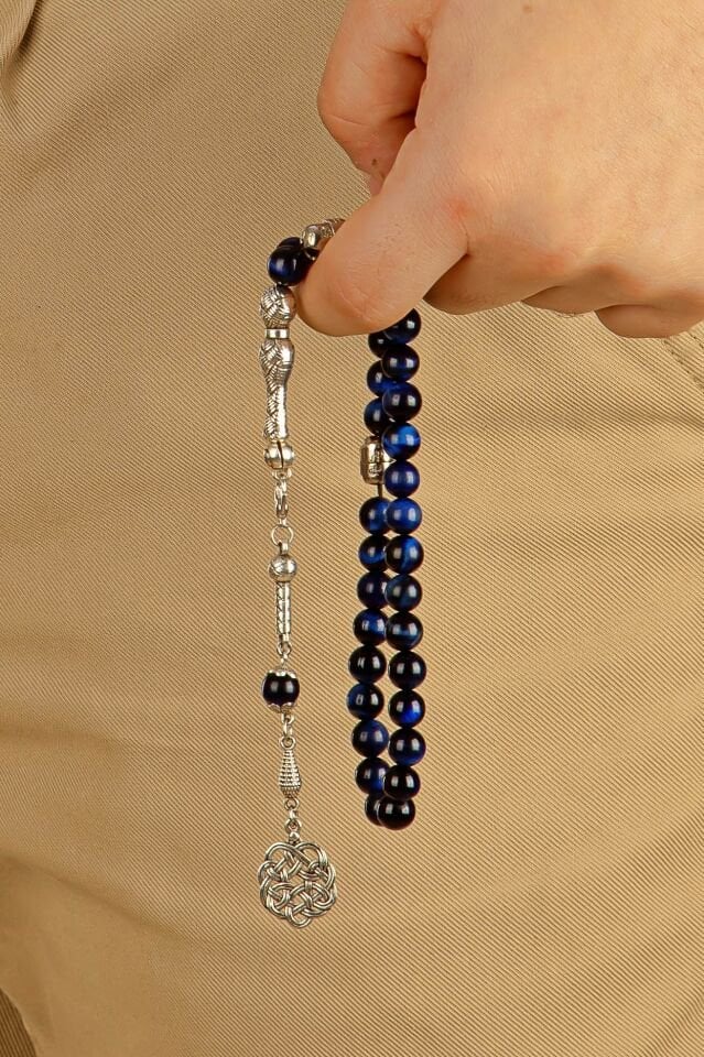 Lacivert Kaplangözü dogaltaş Multi Tespih