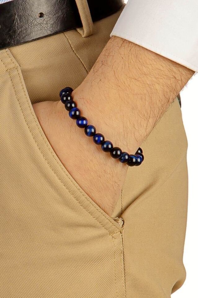 Lacivert Kaplangözü dogaltaş Multi Tespih