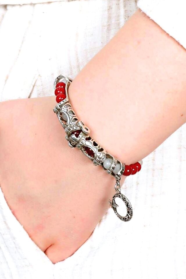 925 Ayar Gümüş  MultiFlex Pro Türkiye Taraftar Doğaltaş Stres Bilekliği