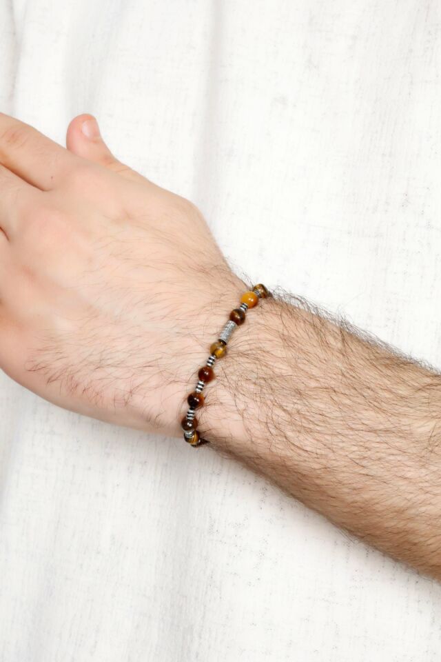 MultiFlex One Kaplan gözü taşı Bileklik (ara boncuklu model)