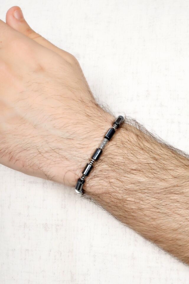 Multi Flex One Hematit taşı Bileklik (ara boncuklu model)