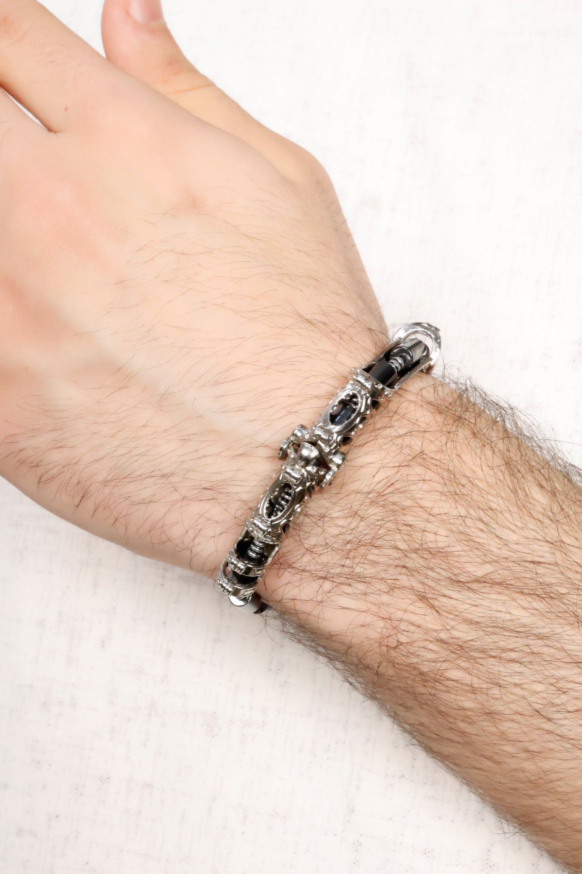 Multi Flex One Hematit taşı Bileklik (ara boncuklu model)