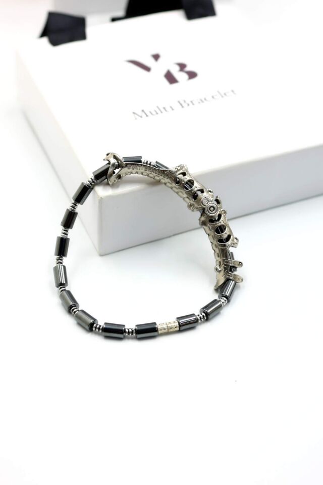 Multi Flex One Hematit taşı Bileklik (ara boncuklu model)
