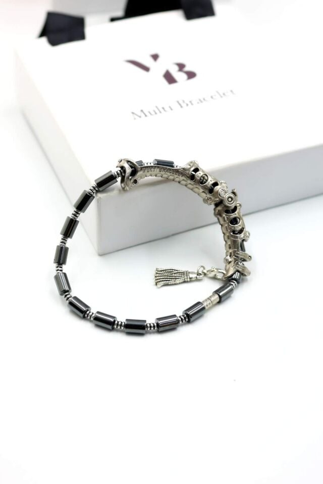 Multi Flex One Hematit taşı Bileklik (ara boncuklu model)