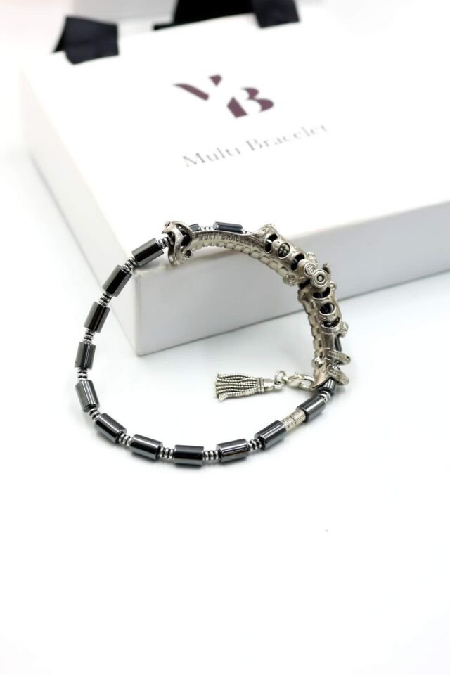 Multi Flex One Hematit taşı Bileklik (ara boncuklu model)