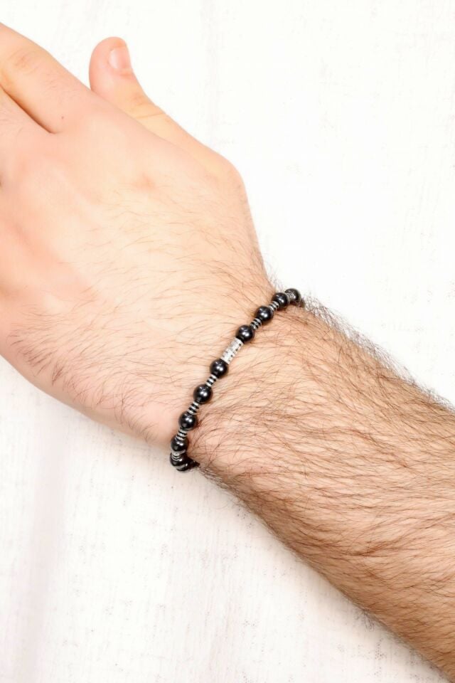 Multi Flex One Hematit taşı Bileklik (ara boncuklu model).
