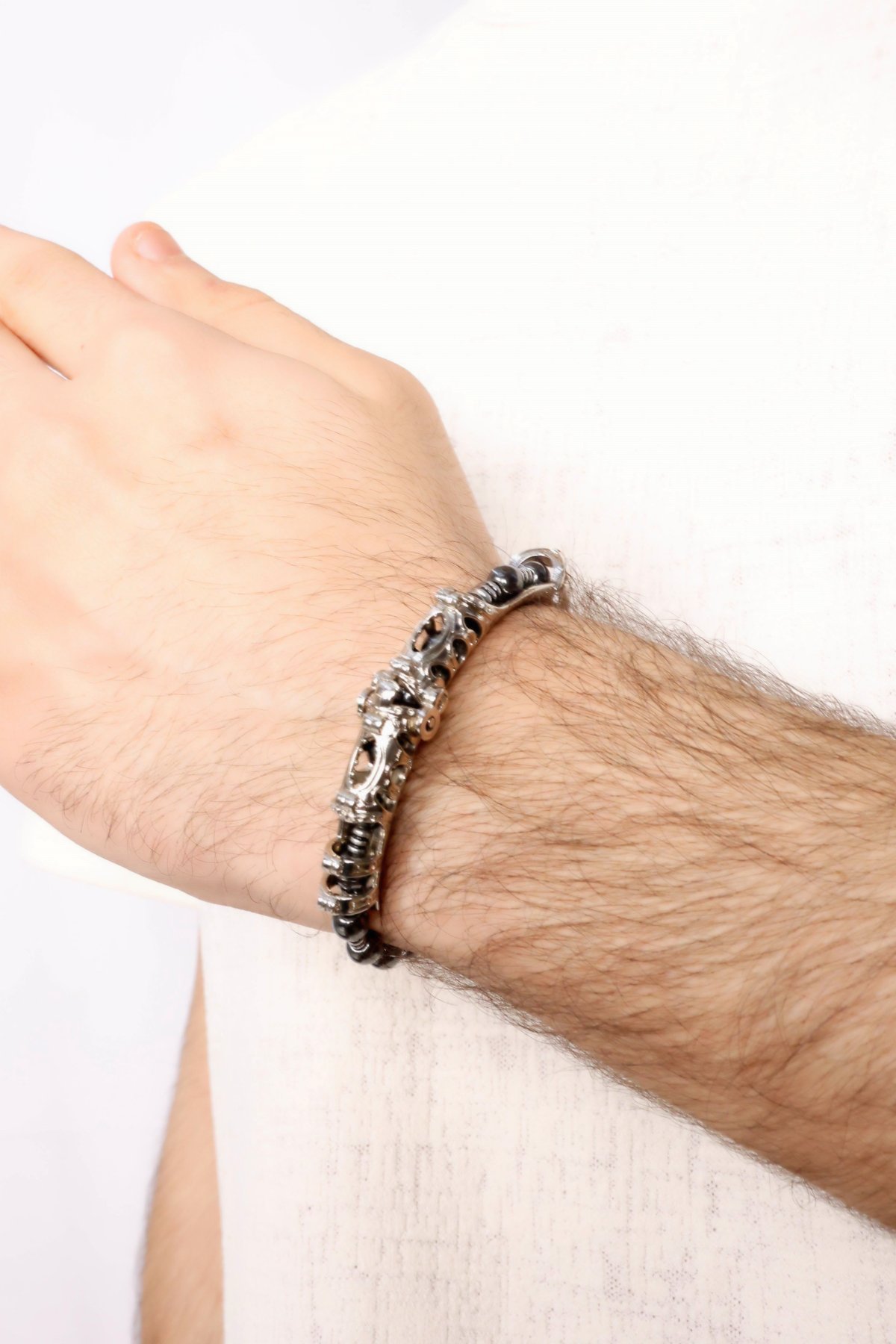 Multi Flex One Hematit taşı Bileklik (ara boncuklu model).