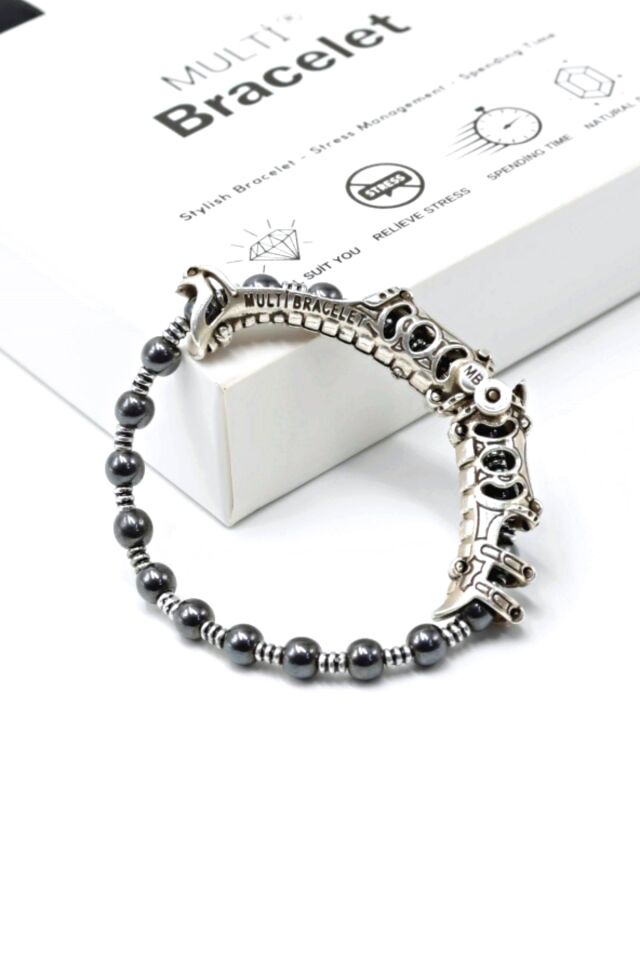 Multi Flex One Hematit taşı Bileklik (ara boncuklu model).