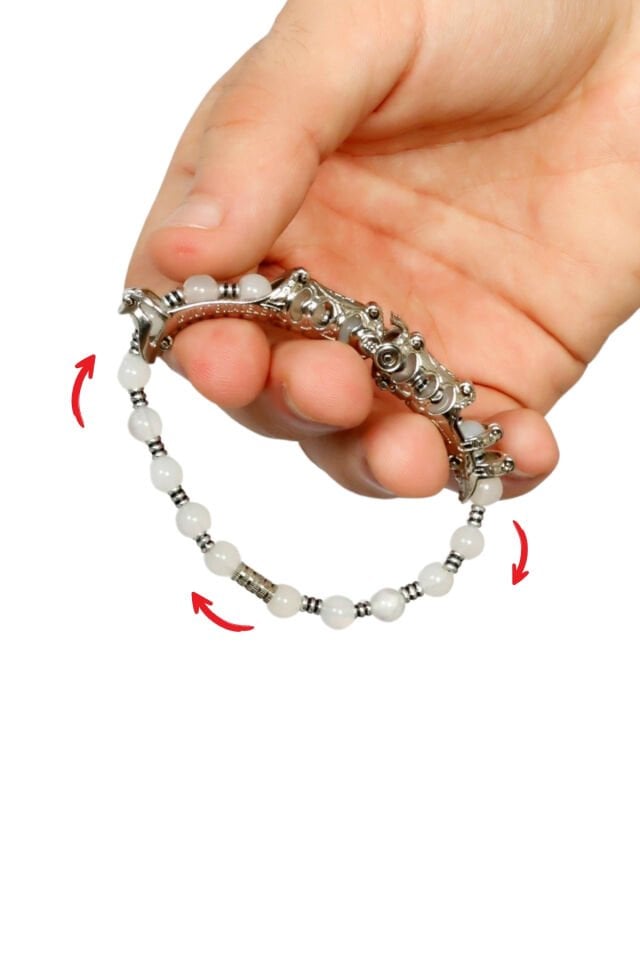 Multi Flex One Quartz taşı  Bileklik (ara boncuklu model).