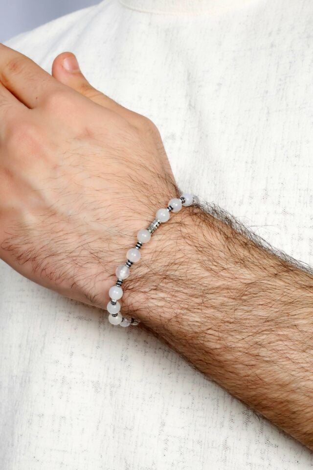 Multi Flex One Quartz taşı  Bileklik (ara boncuklu model).