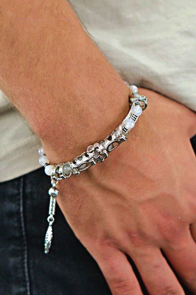 Multi Flex One Quartz taşı  Bileklik (ara boncuklu model).